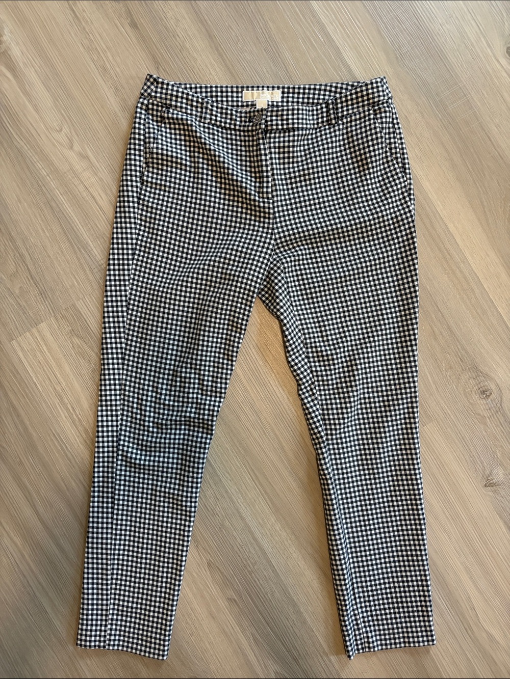 Women’s Michael Kors Checked Slim Pants - Black & White Never Worn !!